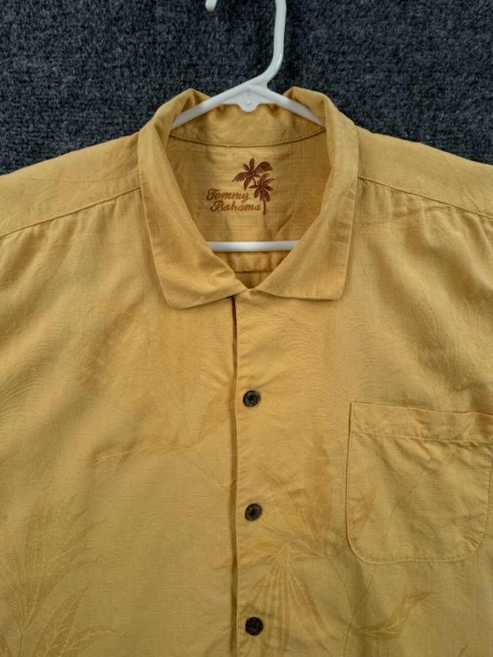 Tommy Bahama Gold Logo 2XL Short Sleeve Mens Vacation Hawaiian Casual Silk Beach